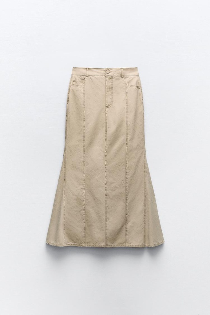 FADED-EFFECT LONG SKIRT