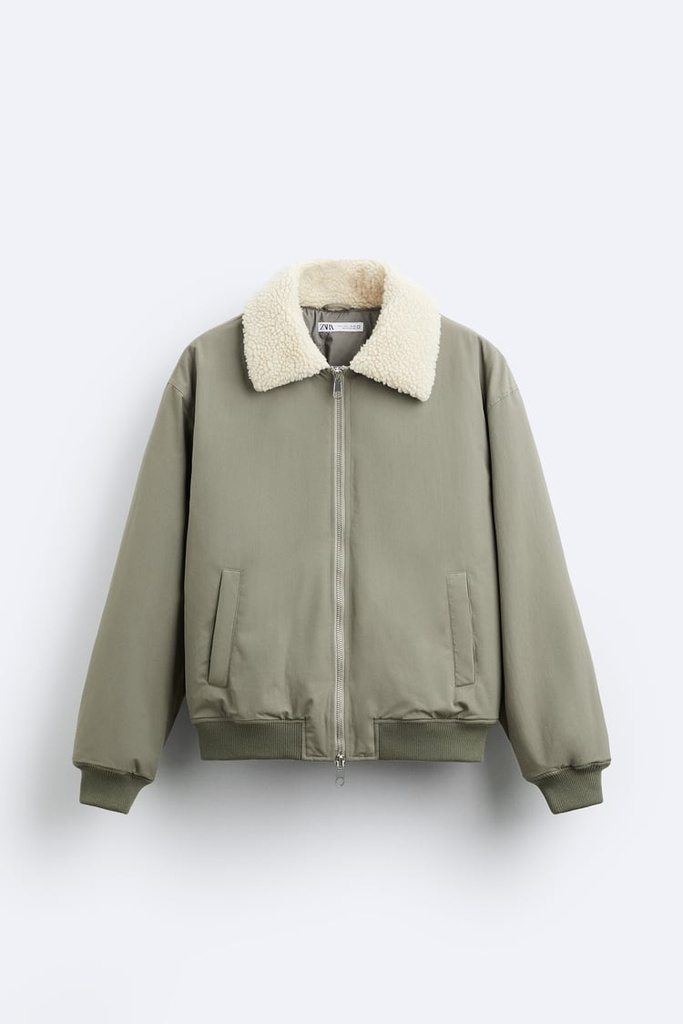 MATCHING COLLAR PUFFER JACKET