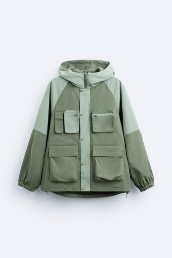COLOUR BLOCK UTILITY JACKET