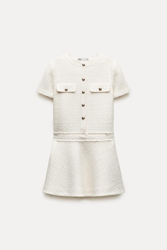 ZW COLLECTION SHORT TEXTURED DRESS